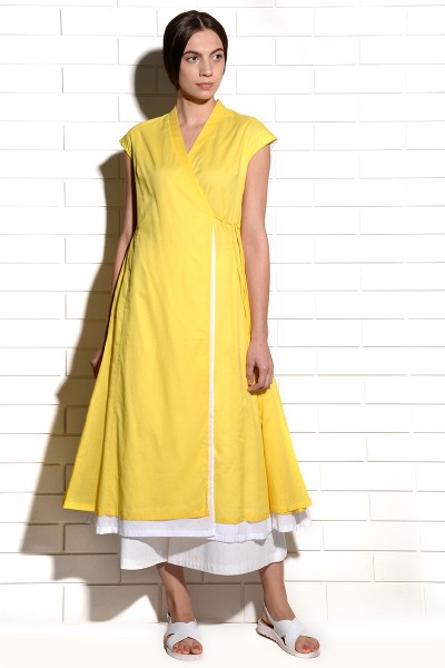 Canary Melon Reversible Kurta Dress 